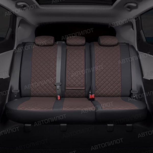 Чехлы Автопилот Экокожа Ромб на SsangYong Rexton 2002-2012 г.в.