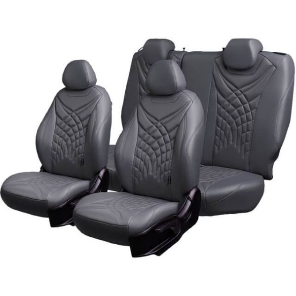 Чехлы Премиум Экокожа Байрон Президент|Жук на Skoda Kodiaq (2016+)