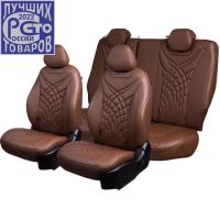 Чехлы Премиум Экокожа Байрон Президент|Жук на Renault Fluence 2009-2017 г.в.